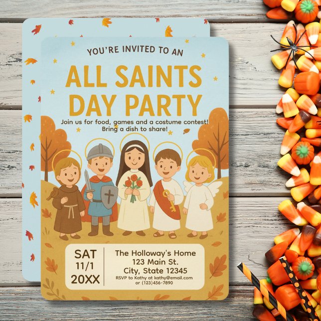 Allerheiligen Tag Kostüme Party Einladung (Invitation to an All Saints party)