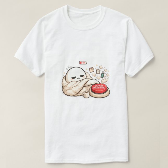 Alles abbrechen 2% Akku  T-Shirt (Design vorne)