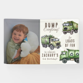 Alles Abfall! Müllwagen Kinder Foto Geburtstag Banner