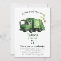 Alles Abfall Müllwagen Kinder Geburtstag 