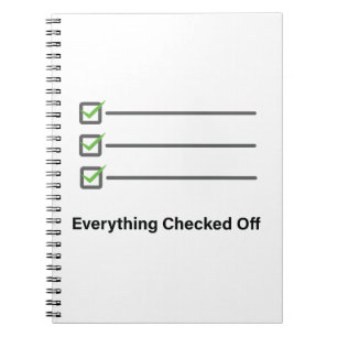 Alles Abgehakt Minimalistische Produktivität Notizblock