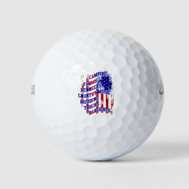 Alles Amerika Golfball (Vorderseite)