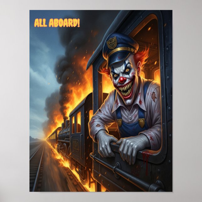 Alles an Bord! Ingenieur des bösen Clowns Poster (Vorne)