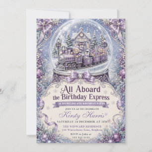 Alles an Bord zum Winter-Express-Geburtstag Einladung