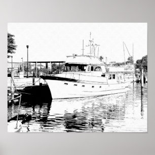 Alles Aufgeklebt - Hampton-Hafen — drucken Poster