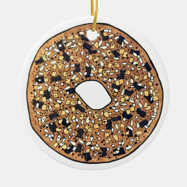 Alles Bagel Brot Baker Feinschmecker Konditorei Ko Keramik Ornament (Vorne)