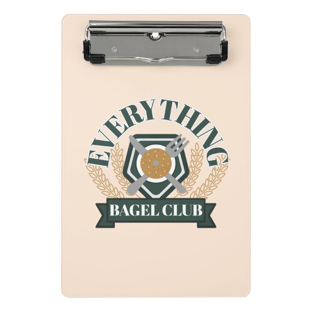 Alles Bagel Club Mini Klemmbrett (Vorderseite)
