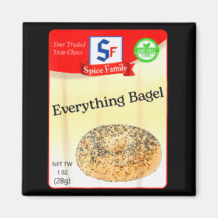 Alles Bagel-Gewürz Feiertags-Szene-Gruppenkostüm Magnet