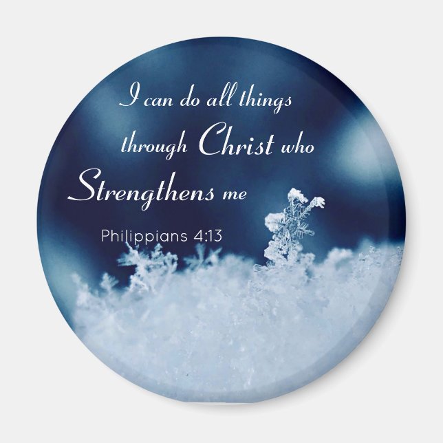Alles Christ Snowflake 2 Zoll Square Magnet (Vorne)