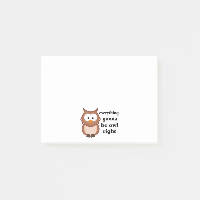 Alles, das geht, Eulen-Recht zu sein Post-it Klebezettel (Vorderseite)