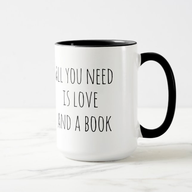 Alles, das Sie benötigen, ist Liebe und ein Buch Tasse (Rechts)