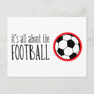 Alles dreht sich um den Fußball Postkarte