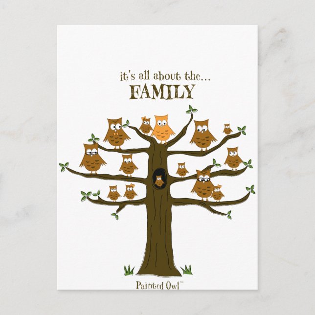 Alles dreht sich um die Familie Postkarte (Vorderseite)
