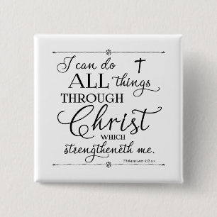 Alles durch Christus - Philipper 4:13 Button