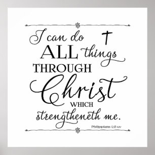 Alles durch Christus - Philipper 4:13 Poster