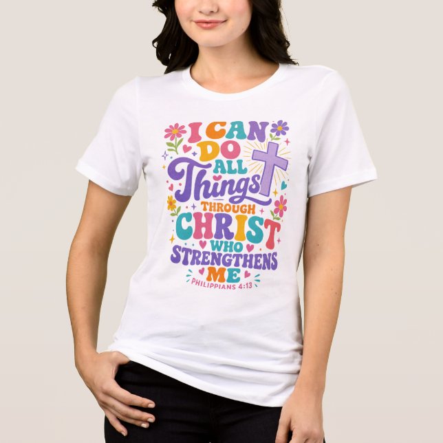 Alles durch Christus Tri-Blend Shirt (Vorderseite)