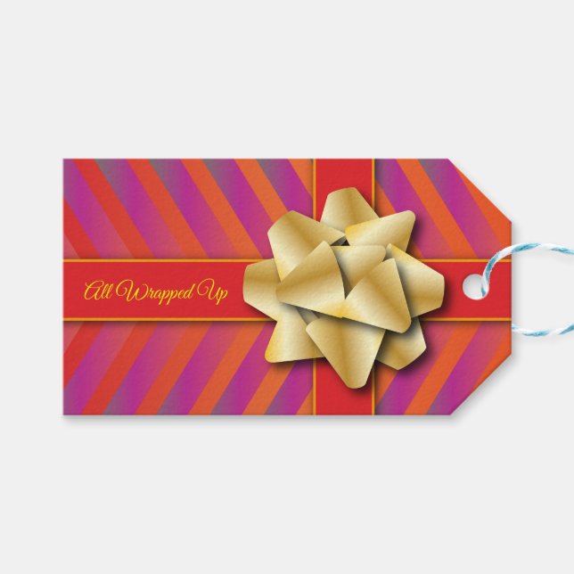 Alles eingepackt geschenkanhänger (Vorderseite (Horizontal))