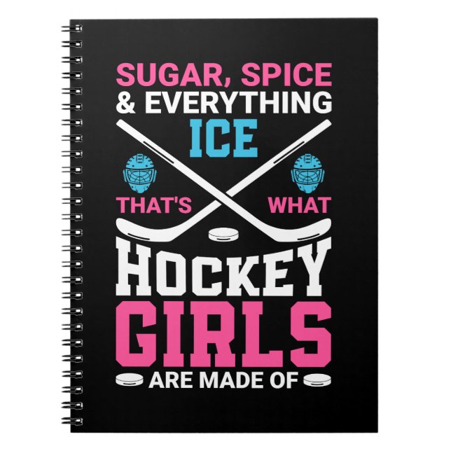 Alles Eishockey Girls Notizblock (Vorderseite)