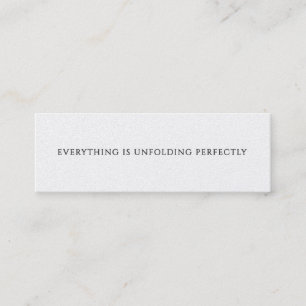 Alles entfaltet sich perfekt Mini-Affirmation Treuekarte