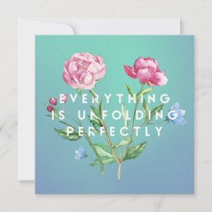 Alles entfaltet sich perfekt - Mini-Karte Karte