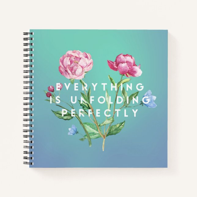 Alles entfaltet sich perfekt Spiral-Notebook Notizbuch (Vorderseite)