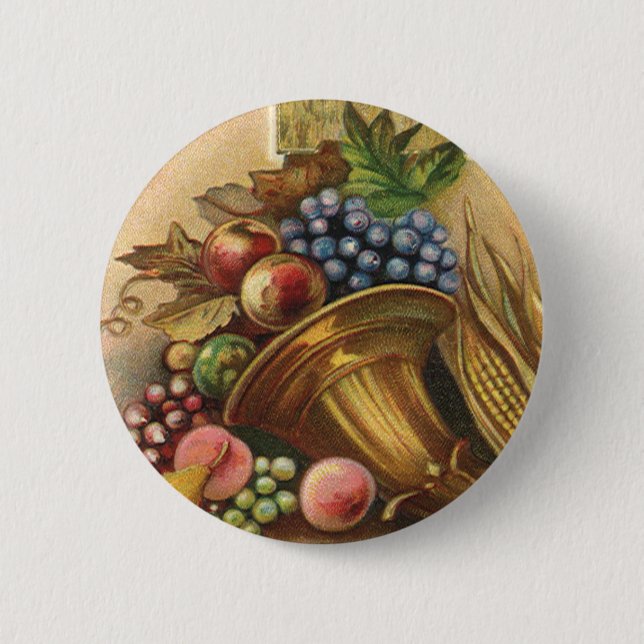 Alles Erntedankfest-Reichtum sei Dein Button (Vorderseite)