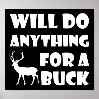 Alles für einen Buck Funny Hunting Poster blass