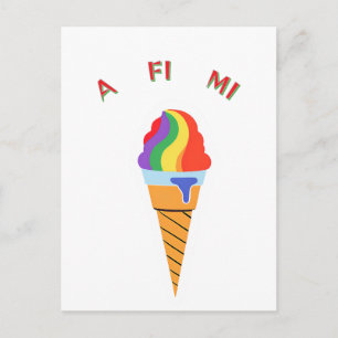 Alles für mich Eiscreme-Kegel Postkarte