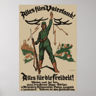 Alles fürs Vaterland! WW1-Poster Poster