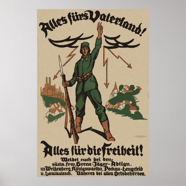 Alles fürs Vaterland! WW1-Poster Poster (Vorne)