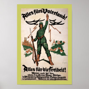 Alles Furs Vaterland WWI Poster (Grenze)