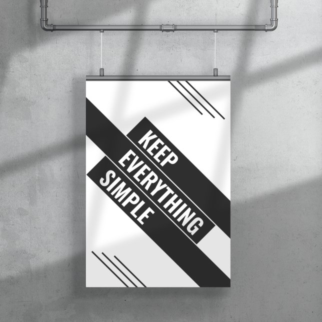 Alles ganz einfach behalten poster (Keep Everything Simple)
