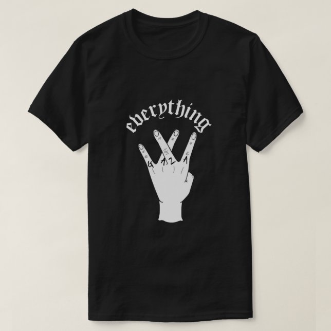 Alles Gaza-Schwarzes T-Shirt (Design vorne)