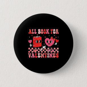 Alles gebucht für den Valentinstag Buch Bibliothek Button