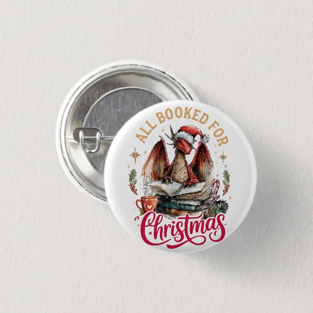Alles gebucht für den Weihnachtsdrache  Button (Vorne & Hinten)