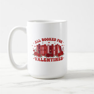 Alles gebucht für Valentins Retro-Buchliebhaber  Kaffeetasse