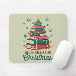 Alles gebucht für Weihnachten Bibliothekar Buchlie Mousepad