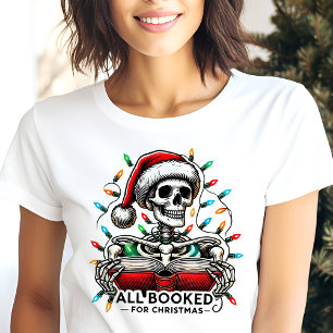 Alles gebucht für Weihnachten Skelett Urlaubsstimm Tri-Blend Shirt