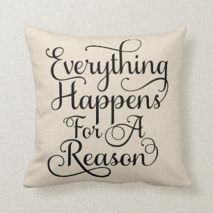 Alles geschieht für ein schwarzes Skript des Kissen