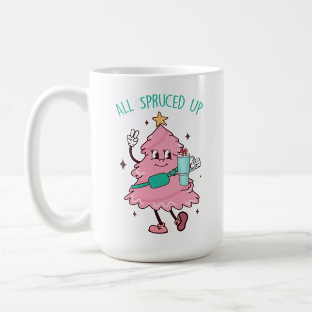 Alles gesprenkelt Bougie Fir Life, Bougie Xmas Tre Kaffeetasse (Links)