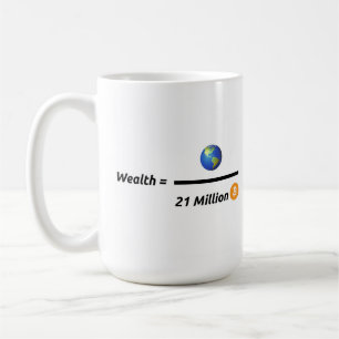 Alles geteilt durch 21 Millionen Bitcoins Kaffeetasse