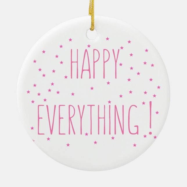 Alles glücklich - Fun Quote Ornament (Hinten)