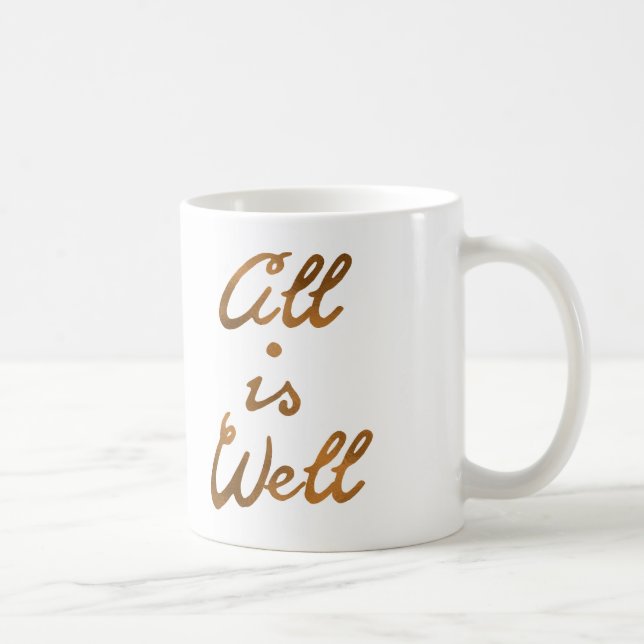 Alles Gold ist wohle Zitat-Typografie Tasse (Rechts)