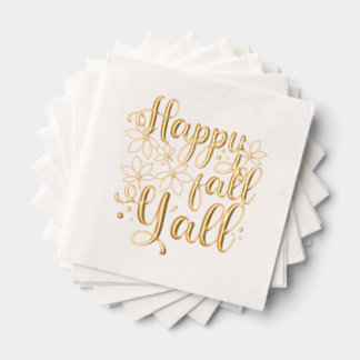 Alles Gute fällt Y'all Servietten Mit Folie