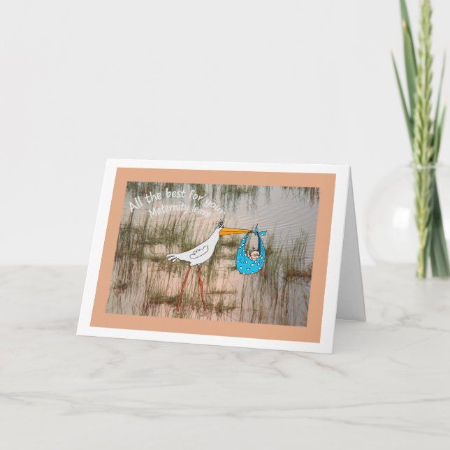 "Alles Gute für Ihren Verließt zur Mutterschaft" Karte (Vorderseite)