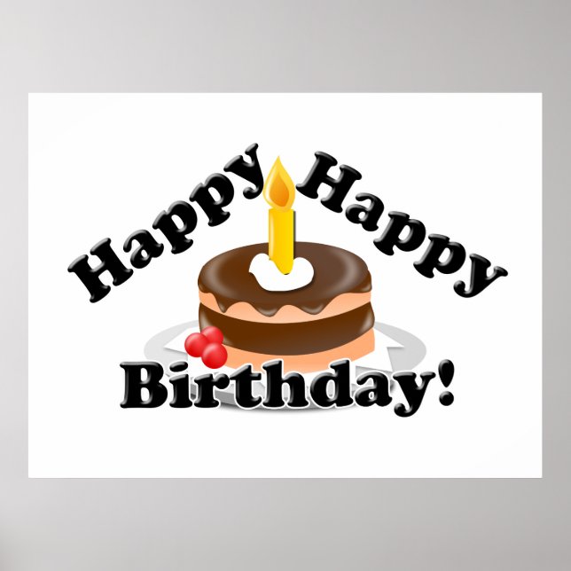 Alles Gute, glücklich zum Geburtstag! Poster (Vorne)