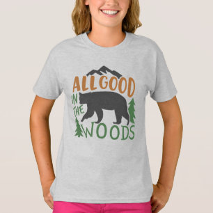 Alles Gute in der Wald Wald Schwarzen Bär Natur T-Shirt