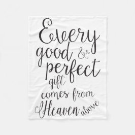 Alles Gute kommt aus dem Himmel oben Fleecedecke