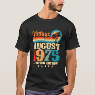 Alles Gute mit August 1975 47. Geburtstag Vintag T-Shirt