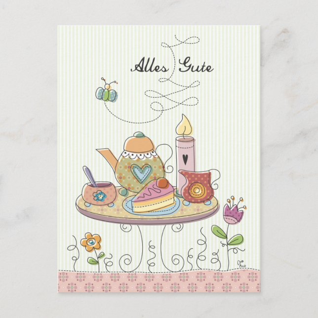 Alles Gute Postkarte (Vorderseite)
